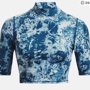 Under Armour Blue and White Patterned Top